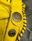 Motorcycle Glove Protective Shifter Leather Yellow