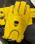 Motorcycle Glove Protective Shifter Leather Yellow