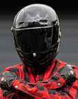 Motorcycle Helmet Reaper Black Fiberglass | DOT & ECE