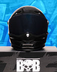 Motorcycle Helmet Reaper Black Fiberglass | DOT & ECE