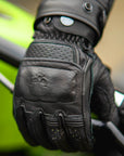 Motorcycle Glove Protective Reaper Leather Black