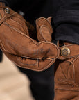 Motorcycle Glove Protective Leather Musket Brown