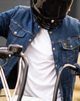 Motorcycle Protective Shirt Blue Morgan | Armored AAA