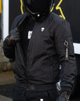Motorcycle Jacket Protective Textile Rascal Bomber Black | Armored AAA