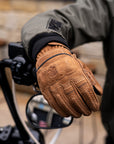 Motorcycle Glove Protective Reaper Leather Brown