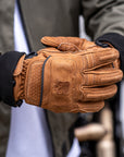Motorcycle Glove Protective Reaper Leather Brown