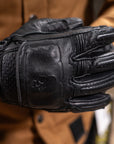 Motorcycle Glove Protective Reaper Leather Black