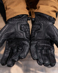 Motorcycle Glove Protective Reaper Leather Black