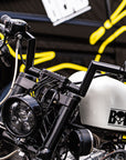 BOBHEAD 1.25" Hooligan Motorcycle Handlebars – Gloss Black | Made in the UK