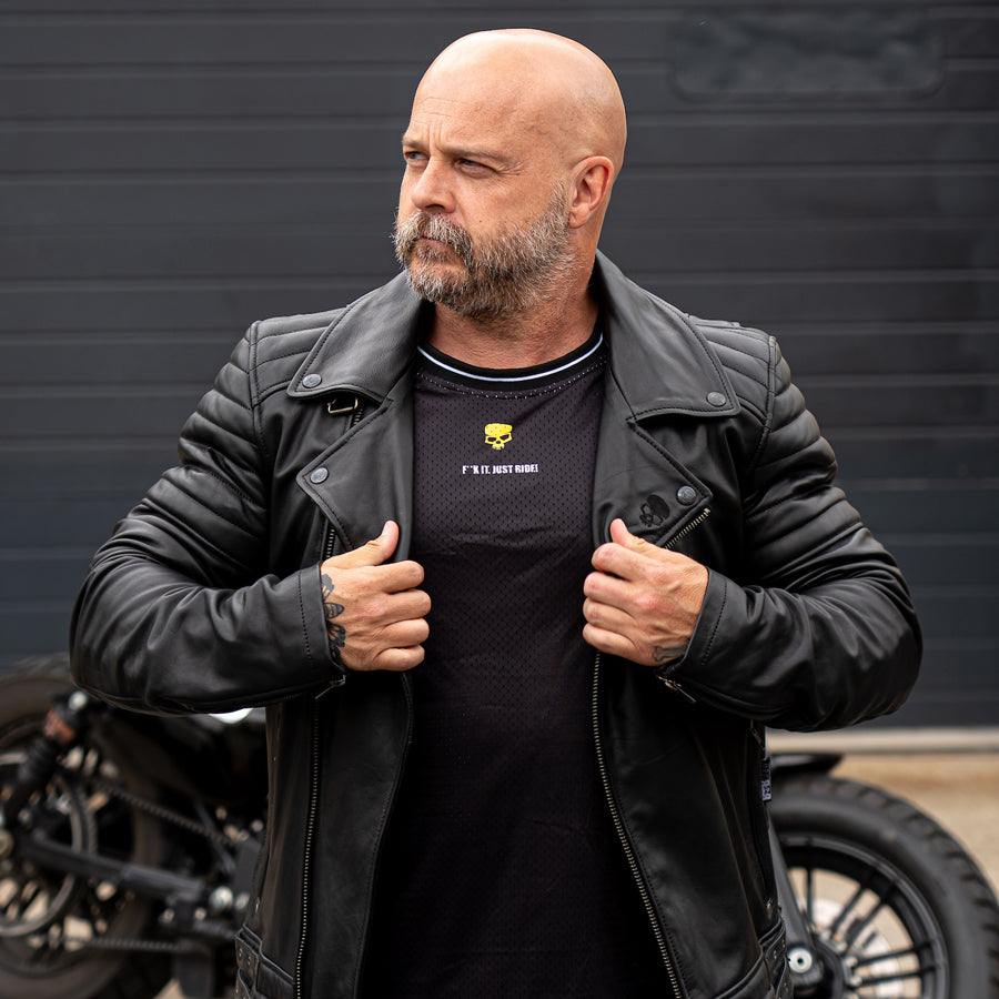 BOBHEAD Veste de protection en cuir Brando Blk - Main Image