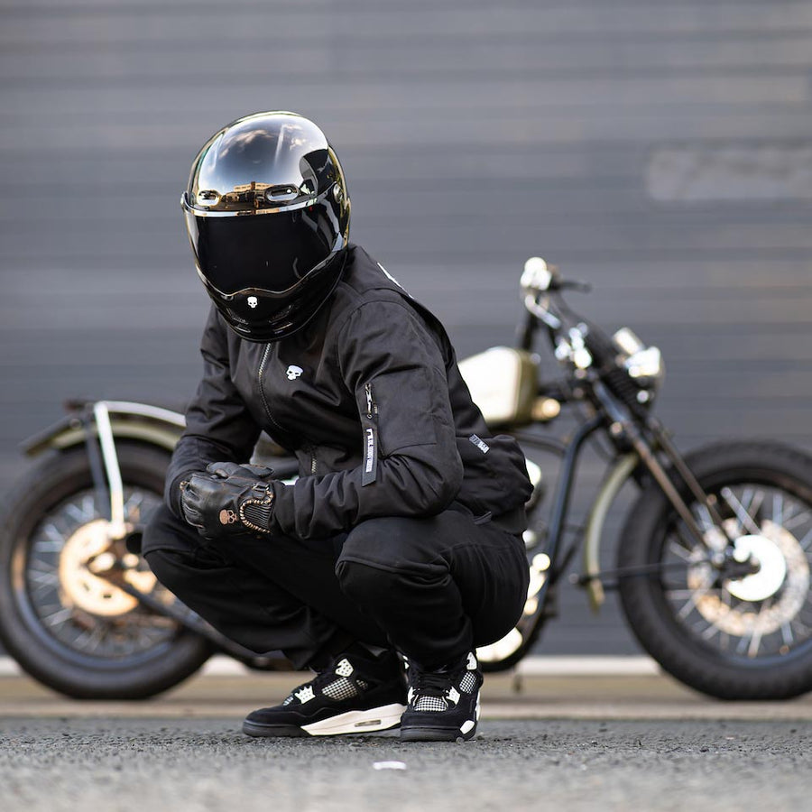 Motorcycle Jacket Protective Textile Rascal Bomber Black | Armored AAA