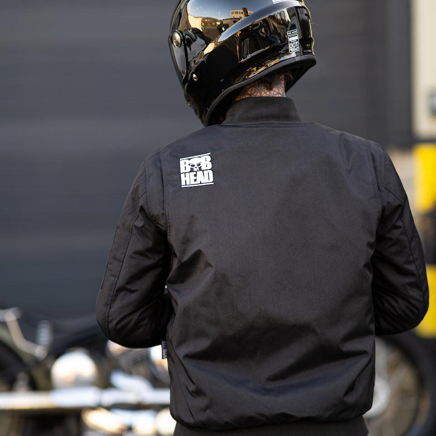 Motorcycle Jacket Protective Textile Rascal Bomber Black | Armored AAA