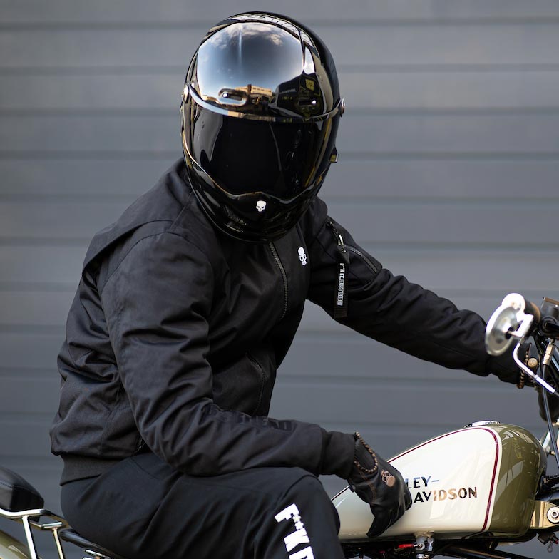 Motorcycle Jacket Protective Textile Rascal Bomber Black | Armored AAA