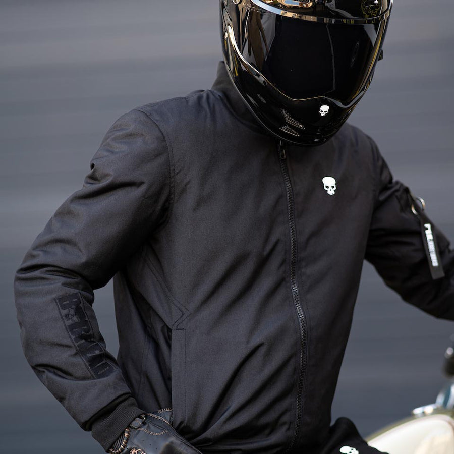 Motorcycle Jacket Protective Textile Rascal Bomber Black | Armored AAA