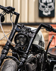 BOBHEAD 1.25" Hooligan Motorcycle Handlebars – Gloss Black | Made in the UK